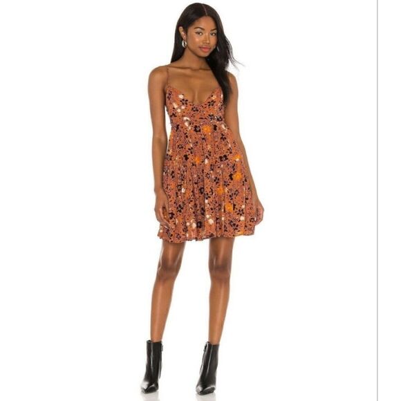 NWT Free People Floral Kayley Mini Dress - US Size 4 - Picture 5 of 5